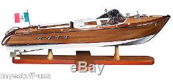 Authentic Models AS182 Riva Aquarama Speed Boat 26 inch Wood Model Boat