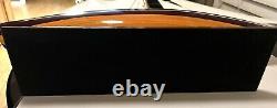 Awesome Detailed Display Hand Crafted Wood Model Large Yacht Boat On Base