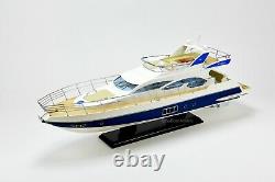 Azimut 64 Flybridge Yacht 34 Handcrafted Wooden Boat Model