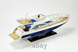 Azimut 64 Flybridge Yacht 34 Handcrafted Wooden Boat Model