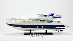 Azimut 64 Flybridge Yacht 34 Handcrafted Wooden Boat Model