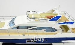 Azimut 64 Flybridge Yacht 34 Handcrafted Wooden Boat Model