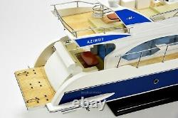 Azimut 64 Flybridge Yacht 34 Handcrafted Wooden Boat Model