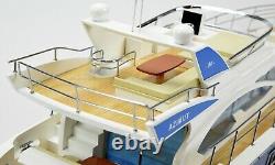 Azimut 64 Flybridge Yacht 34 Handcrafted Wooden Boat Model