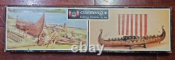 BILLING BOATS Denmark NO. 518 OSEBERG Viking Ship Wood Kit Model Boat Vintage
