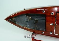 Baby Bootlegger Handmade Wooden Classic Boat Model 36 RC Ready