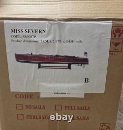 Beautiful 32 Miss Severn Wood Model Boat New In Original Packaging