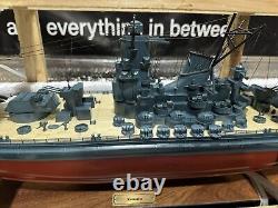 Beautiful Large Savy Japan WWII Battleship Yamato Wooden Ship Model 39 NEW