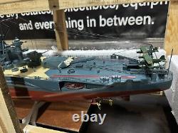 Beautiful Large Savy Japan WWII Battleship Yamato Wooden Ship Model 39 NEW