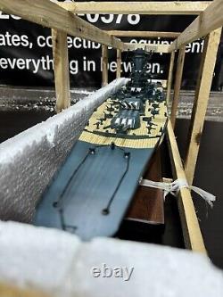 Beautiful Large Savy Japan WWII Battleship Yamato Wooden Ship Model 39 NEW
