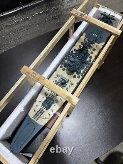 Beautiful Large Savy Japan WWII Battleship Yamato Wooden Ship Model 39 NEW