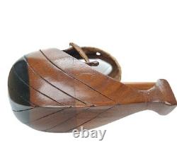 Beautiful Vintage Gondola Model Boat Wood Oars Wicker