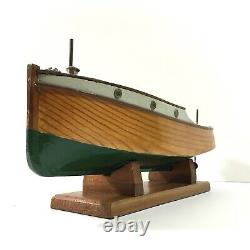 Beautiful Vintage Model Launch Boat Hyakutake Motorised Stand & Case