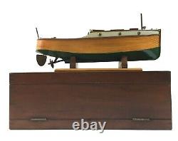 Beautiful Vintage Model Launch Boat Hyakutake Motorised Stand & Case