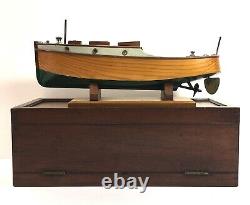 Beautiful Vintage Model Launch Boat Hyakutake Motorised Stand & Case