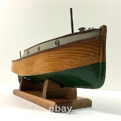 Beautiful Vintage Model Launch Boat Hyakutake Motorised Stand & Case