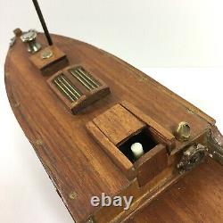 Beautiful Vintage Model Launch Boat Hyakutake Motorised Stand & Case