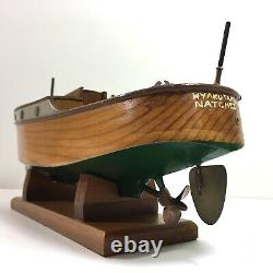 Beautiful Vintage Model Launch Boat Hyakutake Motorised Stand & Case