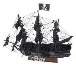 Black Pearl Caribbean Pirate Tall Ship 20 Built Wood Model Sail Boat Assembled