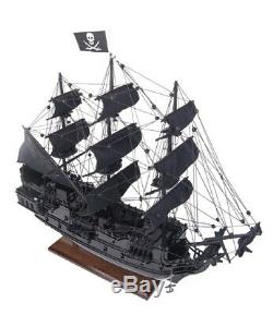 Black Pearl Caribbean Pirate Tall Ship 20 Built Wood Model Sail Boat Assembled