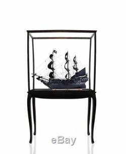 Black Pearl Caribbean Pirate Tall Ship 35 Wood Model Sail Boat With Display