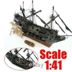 Black Pearl Pirate Ship Wooden Sailing Boat Model Kit Ships wood with led gift