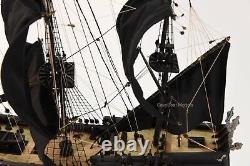 Black Pearl Pirate Tall Ship Handcrafted Wooden Ship Model 32 NEW