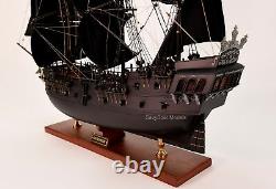 Black Pearl Pirate Tall Ship Handcrafted Wooden Ship Model 32 NEW