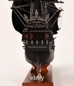 Black Pearl Pirate Tall Ship Handcrafted Wooden Ship Model 32 NEW