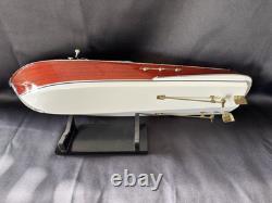 Blue Riva Aquarama Wooden Model Ship Scale 116, Riva Speed Boat Handmade Luxury