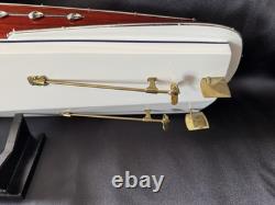 Blue Riva Aquarama Wooden Model Ship Scale 116, Riva Speed Boat Handmade Luxury