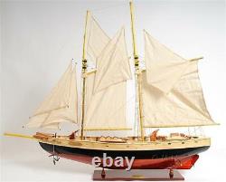 Bluenose II Painted handcrafted wooden model boat