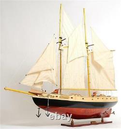 Bluenose II Painted handcrafted wooden model boat