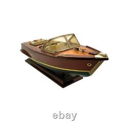 Boat Model Wood Luxury Design Vintage Nautical Office Decor Gift