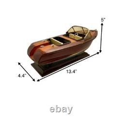 Boat Model Wood Luxury Design Vintage Nautical Office Decor Gift