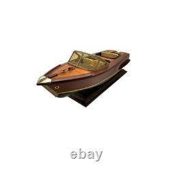 Boat Model Wood Luxury Design Vintage Nautical Office Decor Gift