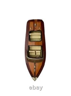Boat Model Wood Luxury Design Vintage Nautical Office Decor Gift