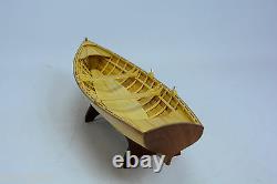 Boston Whitehall Tender Natural Canoe 24 Wooden Handmade Row Boat Model