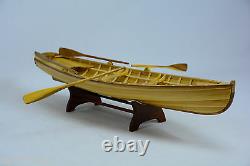 Boston Whitehall Tender Natural Canoe 24 Wooden Handmade Row Boat Model