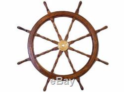 Brass And Wood Ship Wheel 48 Large Model Ship Wheel Steering Wheel For Boat