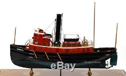 Brooklyn Tugboat Handcrafted Boat Model 24 Museum Quality