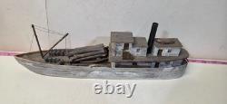 Built Wood Model Ship Steam Coaster Lumber Schooner Log Carrier HO Scale 187