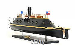 CSS VIRGINIA Civil War Ironclad Confederate Ship 28 Wood Model Boat Assembled