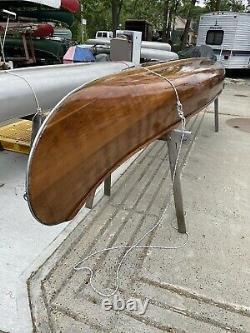 (C) 1980 Old Town OTCA Model Canoe 17' wood fiberglass Complete original boat