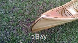 Canoe Model Hand Crafted Wooden Boat Nautical Decoration Handmade Wood Decor
