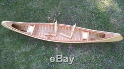 Canoe Model Hand Crafted Wooden Boat Nautical Decoration Handmade Wood Decor