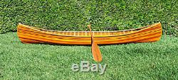 Canoe With Ribs Curved Bow 10 Feet Cedar Strip Wood Boat Model Assembled