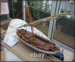 Cargo Sailboat Leudo 148 430mm 17 Sailboat Wooden Model Ship Kit