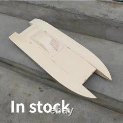 Catamaran Speedboat Wooden Remote Control Boat Model Assembly finished Boy Toy