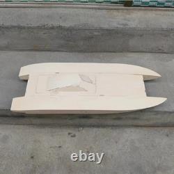 Catamaran Speedboat Wooden Remote Control Boat Model Assembly finished Boy Toy